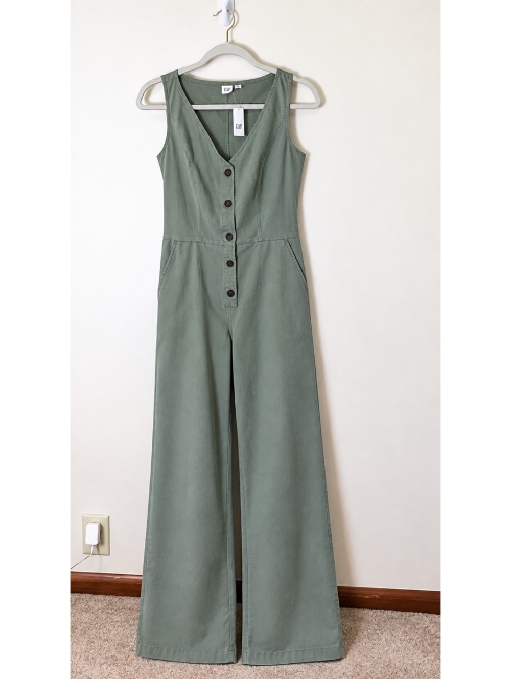GAP TENCEL Button front Jumpsuit, 0 Tall